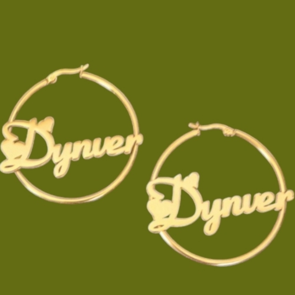Custom name earrings